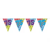 75 år mini flaggbanner 3m