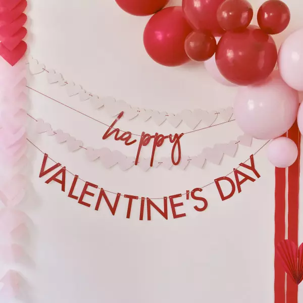 Valentines bunting bannere