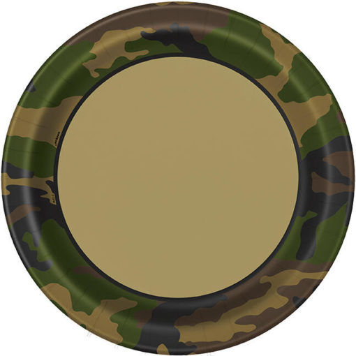 Militærkamuflasje fat 23cm 8pk