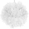 Pom-poms dekorball hvit 30cm