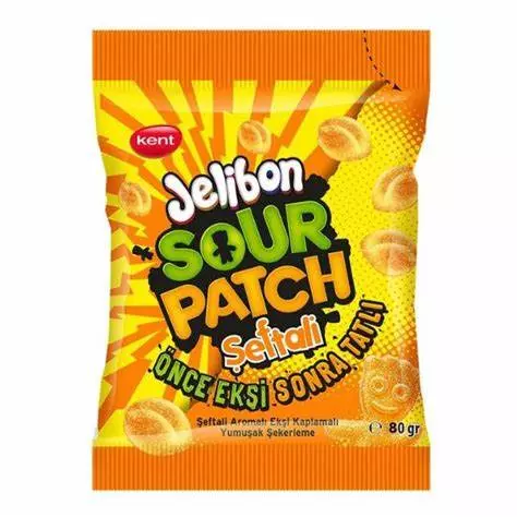 SOUR PATCH JELIBON PEACH PEG BAG 80g