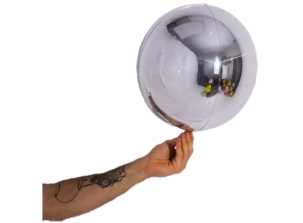 Speilballong sølv metallic 25cm