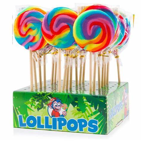 Lollipop mini-spiral pop rainbow 50g