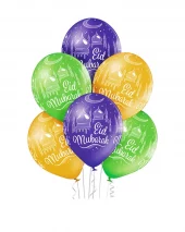 Eid mubarak gummiballonger 6pk