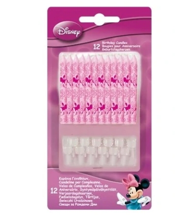 Disney Minnie kakelys 12 pk med holdere