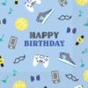 Servietter  "Happy Birthday" blau 16pk