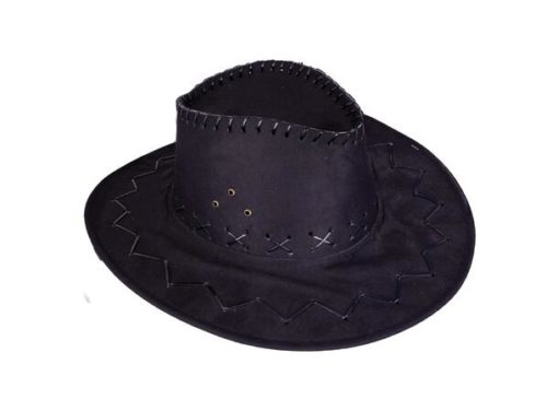 Cowboyhatt sort semsket look