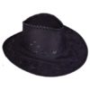 Cowboyhatt svart semsket look