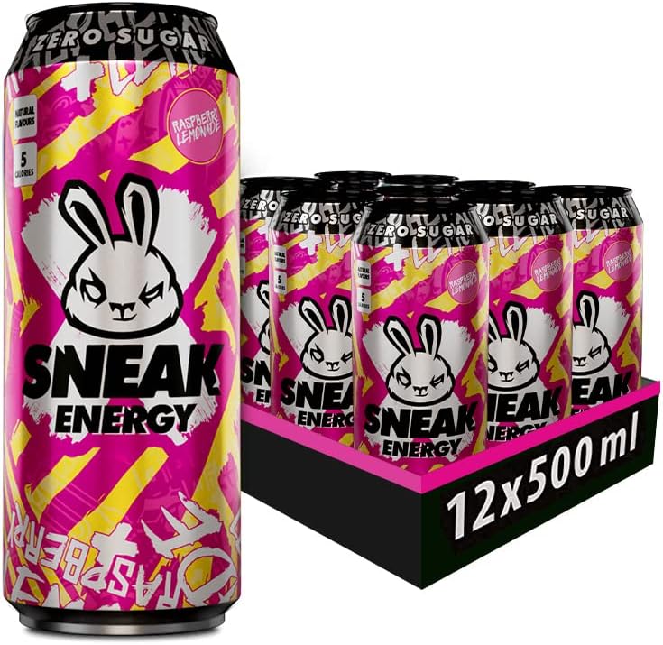 Sneaky energy raspberry lemonade 500ml zero sugar