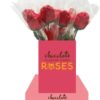 Chocolate flavour candy roses