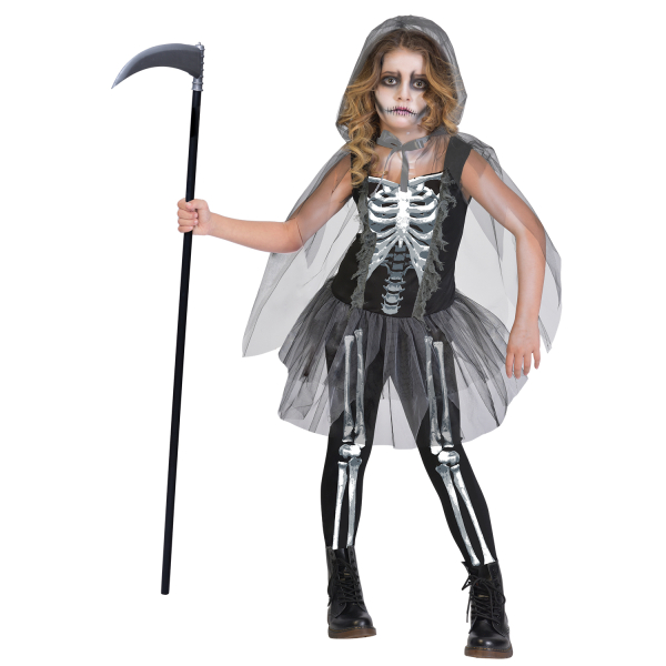 Skeleton reaper kjole teen 14-16 år