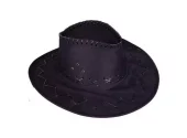Cowboyhatt semsket look svart