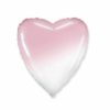 Folie Ballong 18" Heart (white-pink gradient) 46cm