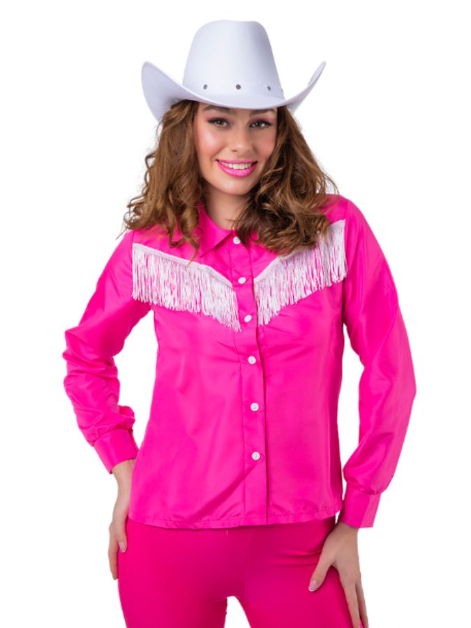 Cowgirl skjorte rosa XS