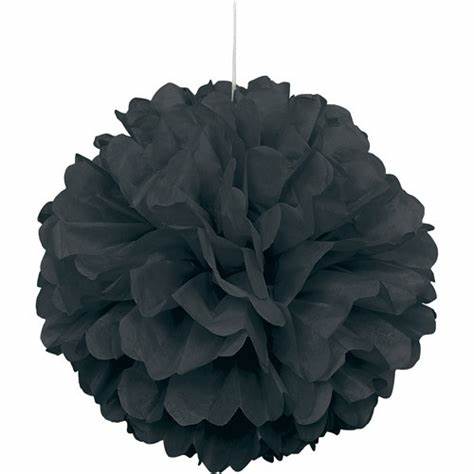 Svart pom-pom 40cm