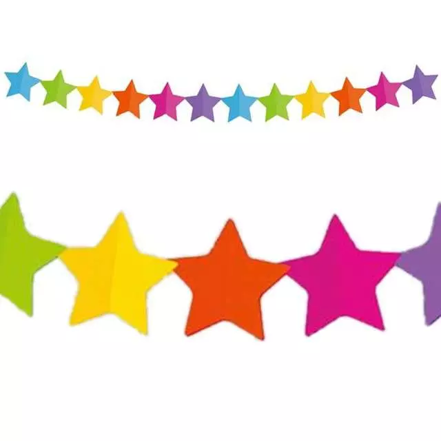 Papirgirlander colorful start 360cm