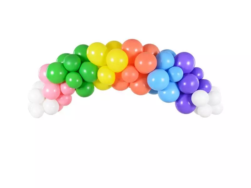 DIY ballongbue rainbow 2 meter