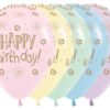 Pastel matte happy birthday ballonger sempertex 12pk