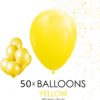 Gule ballonger 50 pk