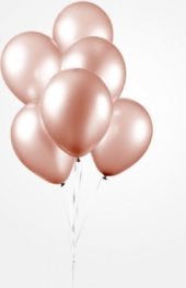 Pearl Rose gold ballonger 50 pk