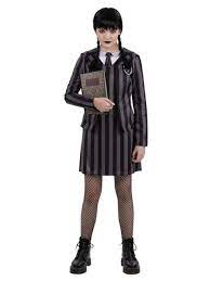 Gothic school uniform black stripe S