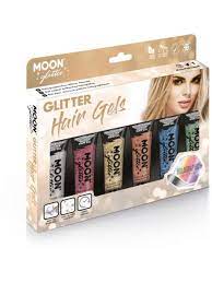 Glitter hair gels 6pk