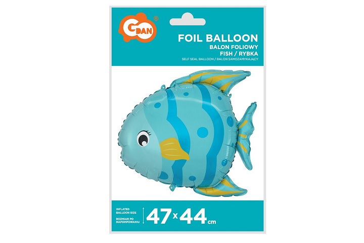 Folieballong fish 47x44cm