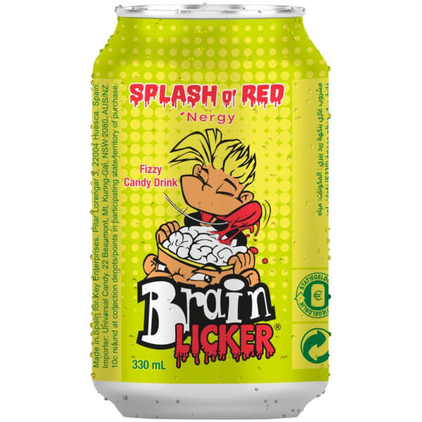 Brain licker splash o red fizzy drink 330ml