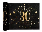 30 år sort bord-løper 30cm x 5m