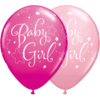 Baby girl starts rosa ballonger 6pk