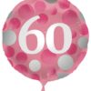 60 år rosa folie med dots