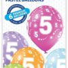 5th birtday pastel ballonger 6pk