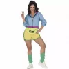 80s neon roller girl L