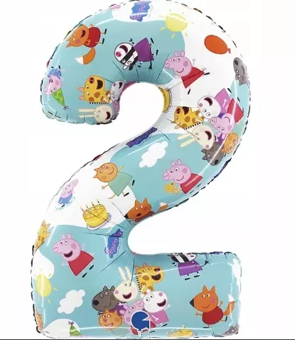 Peppa gris 2-tall ballong 66cm