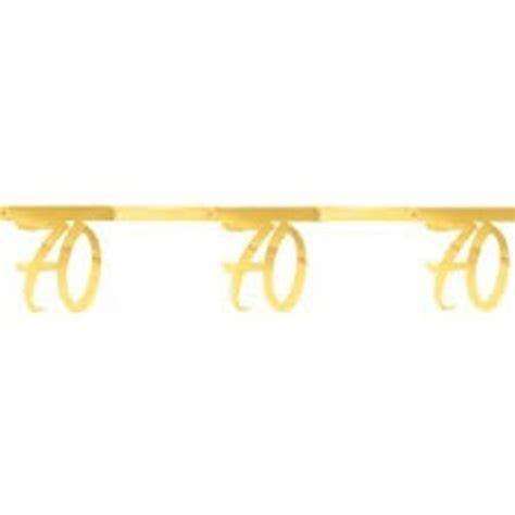 Age 70 gold metallic bunting 250cm