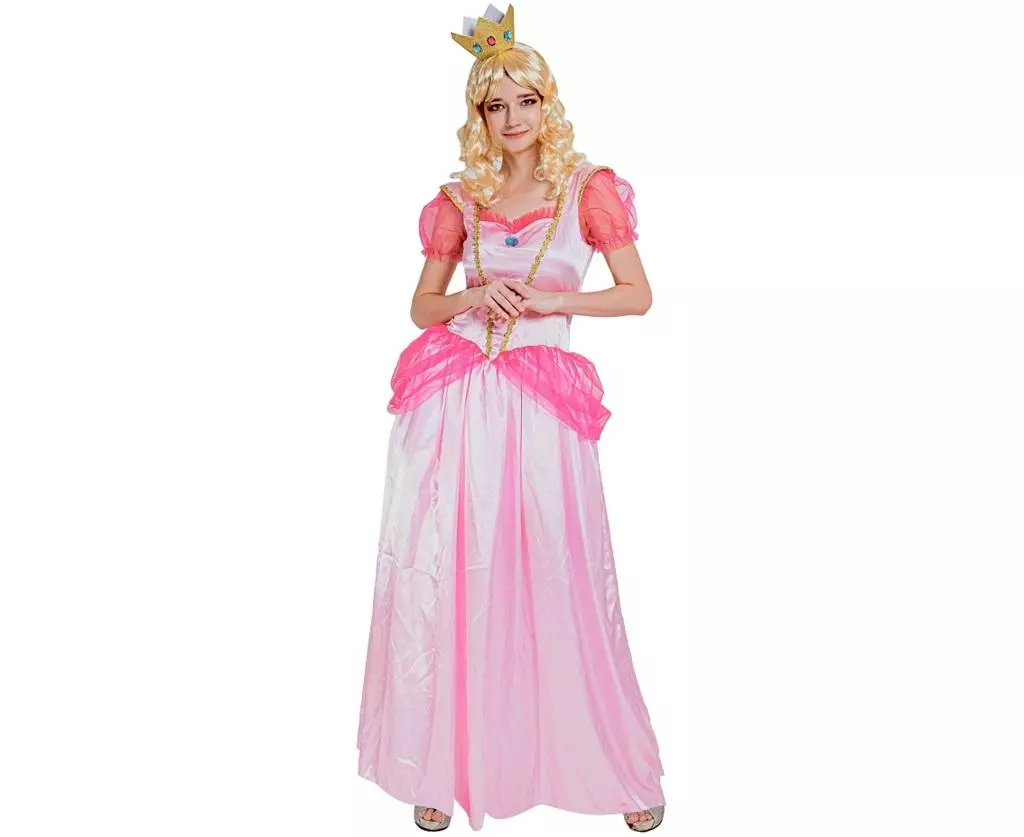 Princess peach super mario kostyme S