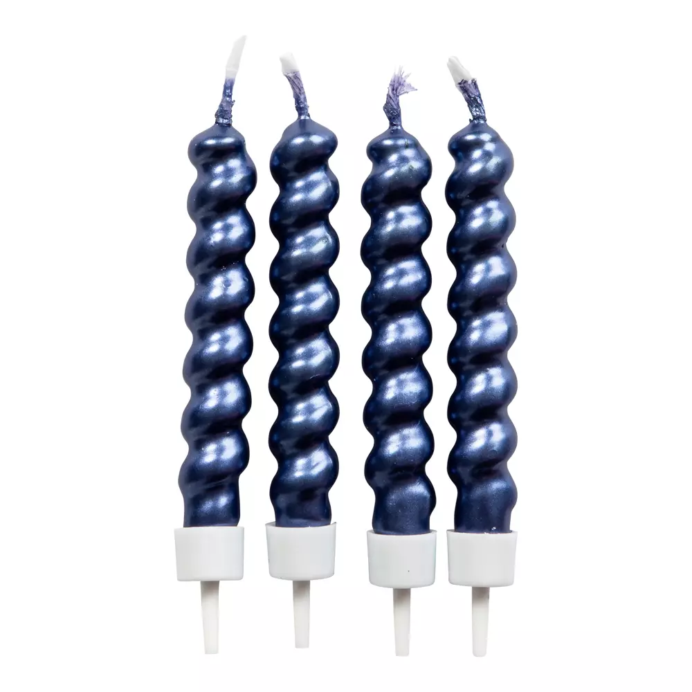 Spiral kakelys mørkeblå 8pk