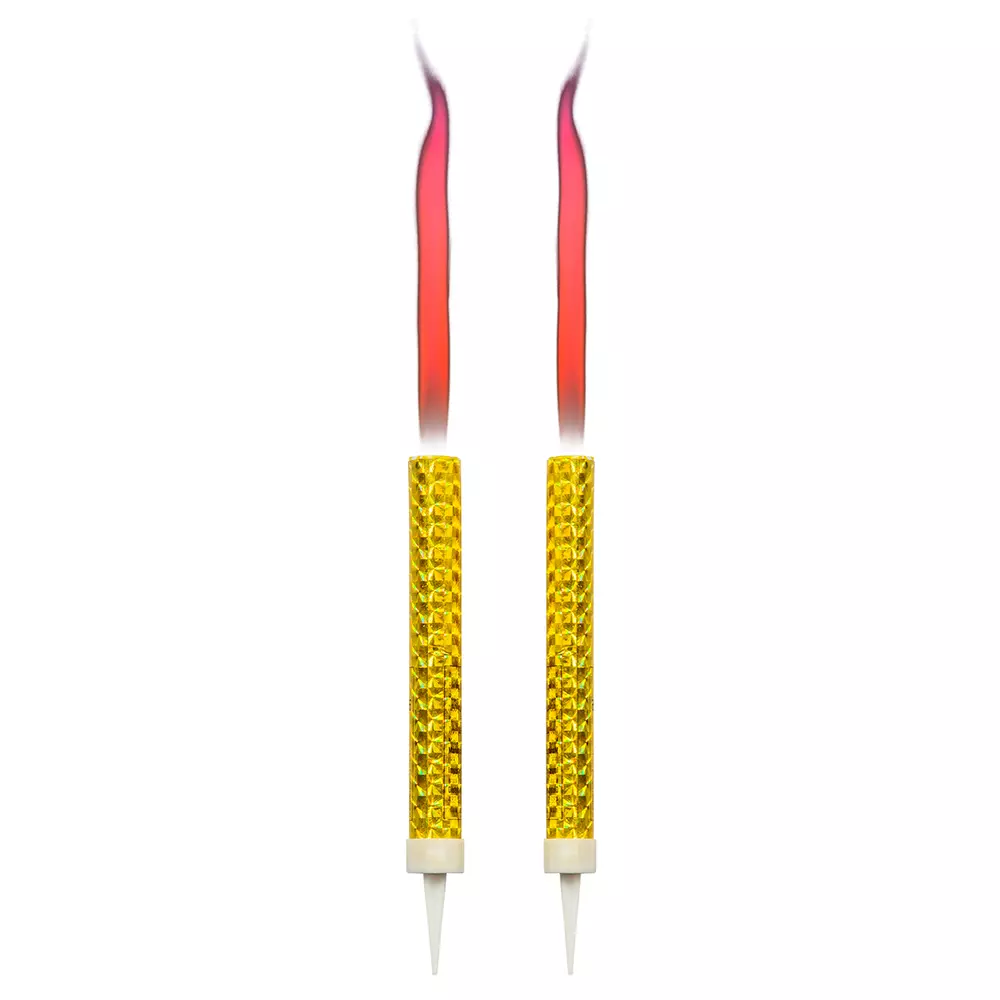 2 pk Isfakler med rosa flamme