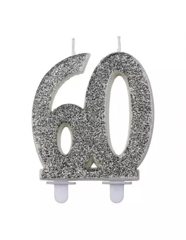 Kakelys glitter number 60 sølv