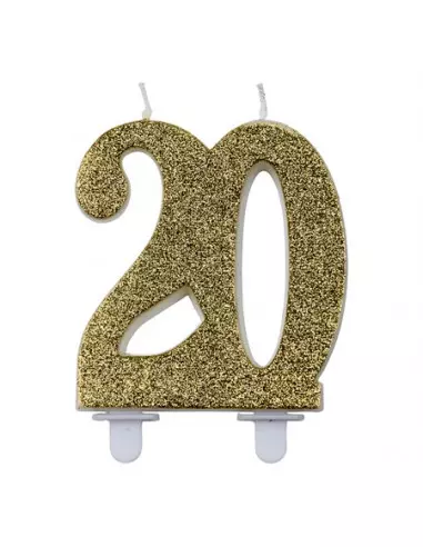 Kakelys glitter number 20 gull