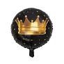 Folieballong sort krone