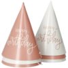 Mini Party Hats Crème Rose 10 cm 6pk