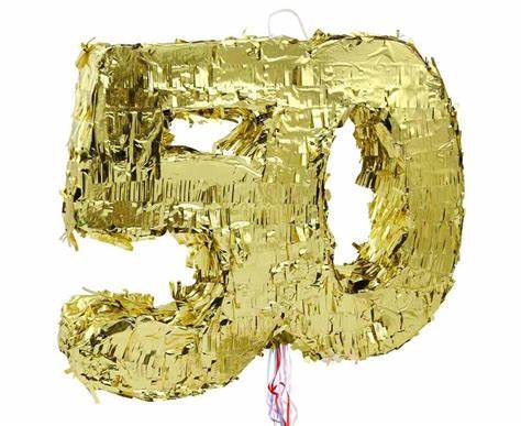 50 år gull pinata