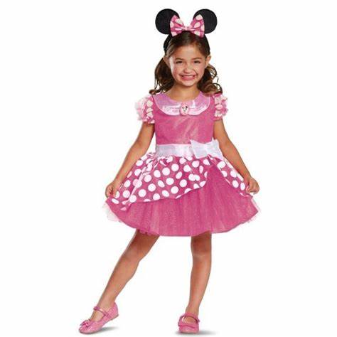 Minnie pink deluxe kostyme 3-4 år
