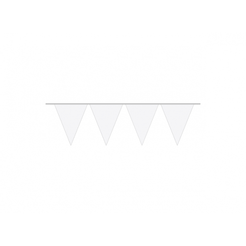 Triangle flagbanner hvit 3,6 m