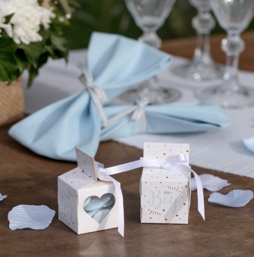 Baby Shower Liten Gaveeske Blå, 6 stk