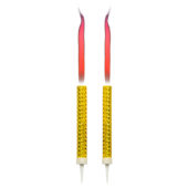 2 pk Isfakler med rosa flamme