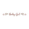 Bokstavbanner blooming baby girl pink 2m