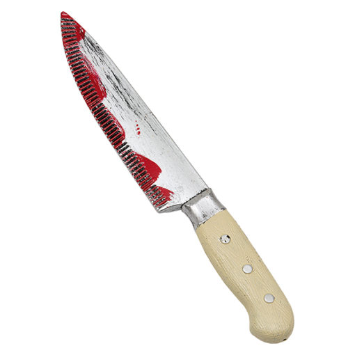 Bloody kitchen knife