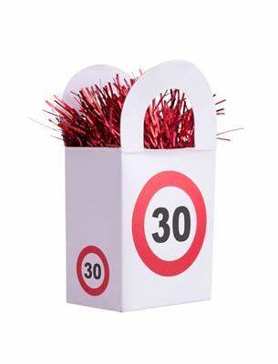 30 år ballongvekt traffic sign